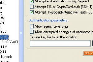 PuTTY SSH authentication